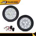 4 Inch Round 12 LED Reverse Backup Lights for Trailer and Truck, 2 Pack