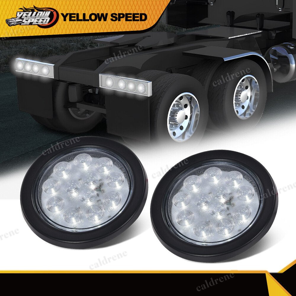 4 Inch Round 12 LED Reverse Backup Lights for Trailer and Truck, 2 Pack – view 2