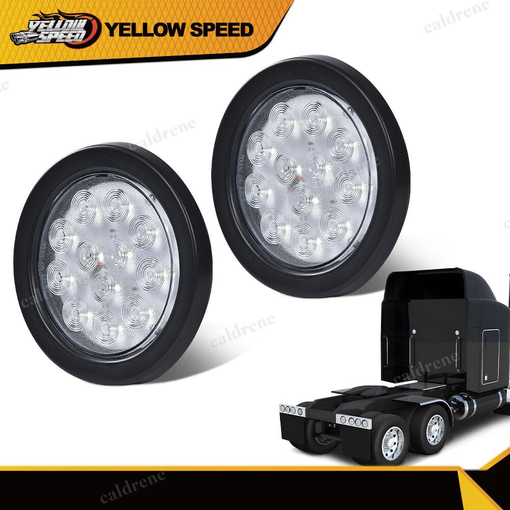 4 Inch Round 12 LED Reverse Backup Lights for Trailer and Truck, 2 Pack – view 3