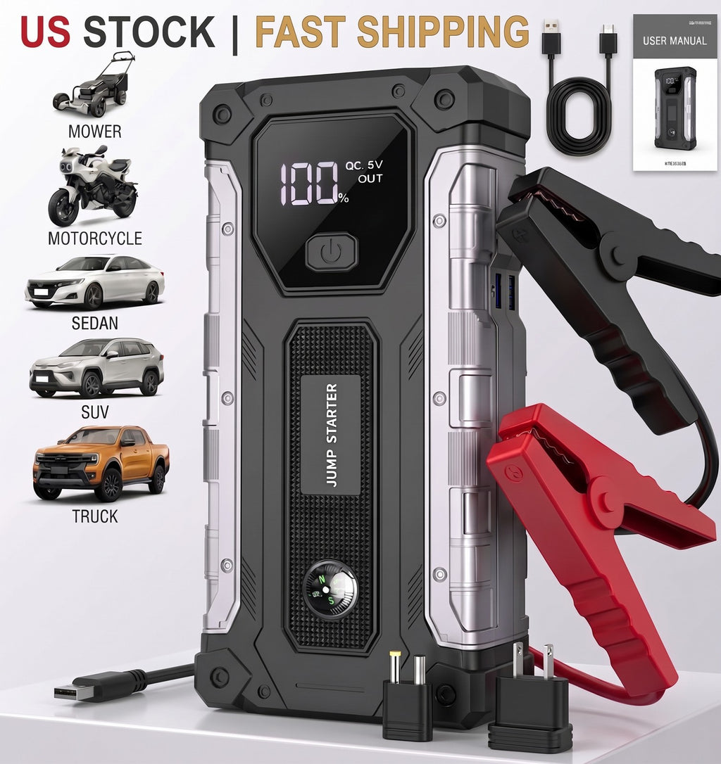 4000A Portable Car Jump Starter and Power Bank 12V