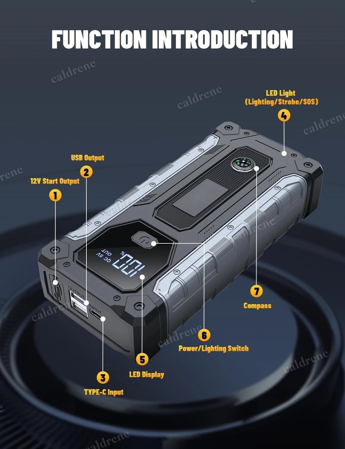 4000A Portable Car Jump Starter and Power Bank 12V – view 4