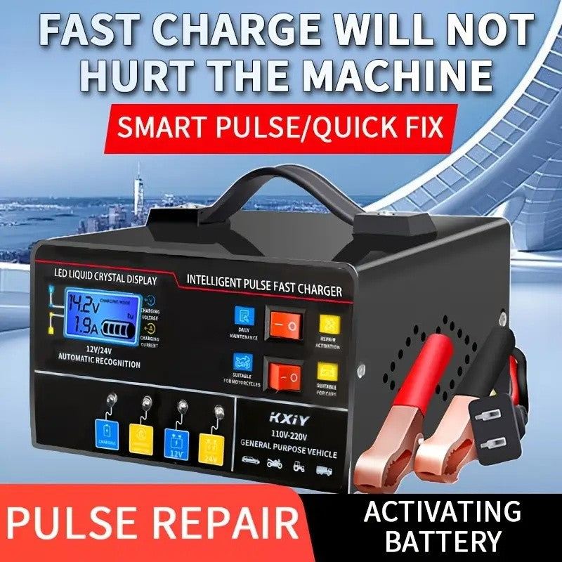 400A Smart Car Battery Charger 12V/24V with Pulse Repair