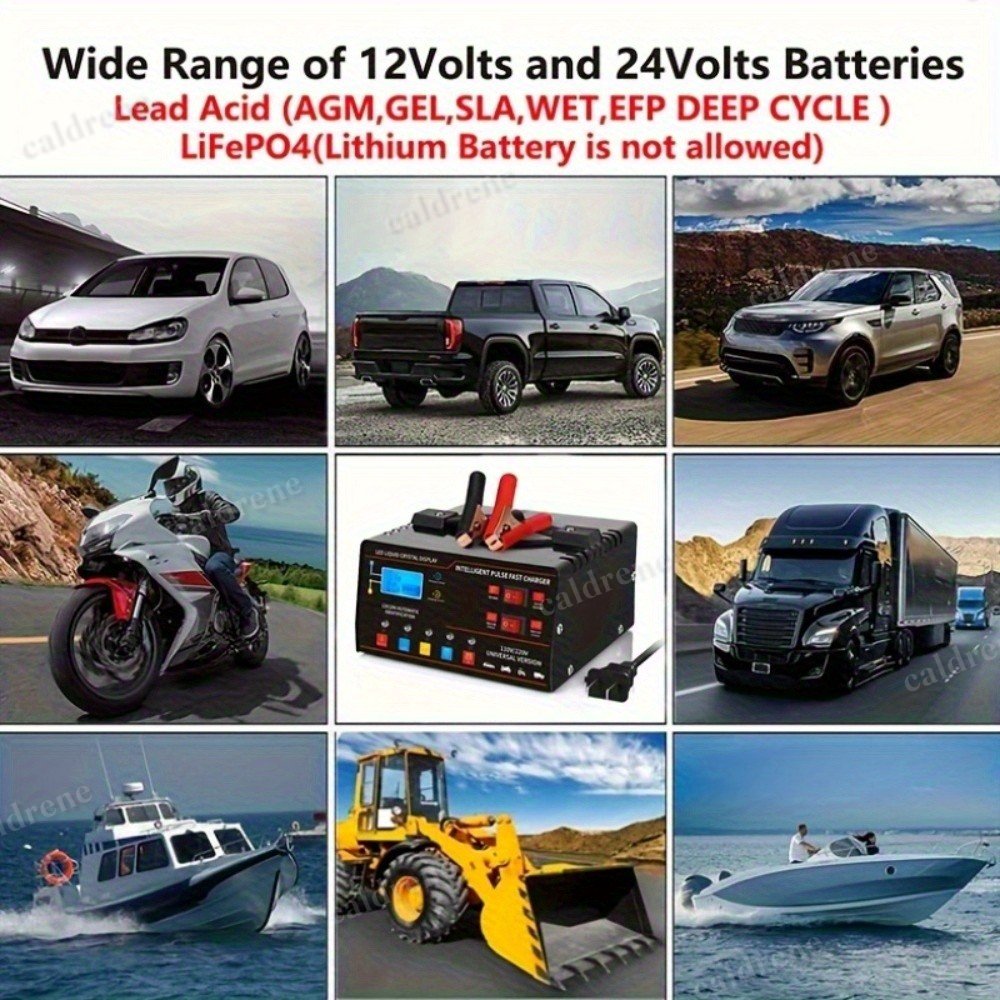 400A Smart Car Battery Charger 12V/24V with Pulse Repair – view 6