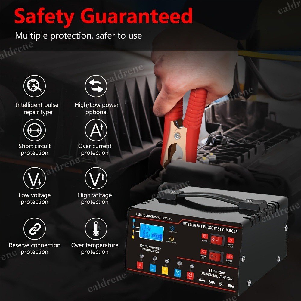 400A Smart Car Battery Charger 12V/24V with Pulse Repair – view 7
