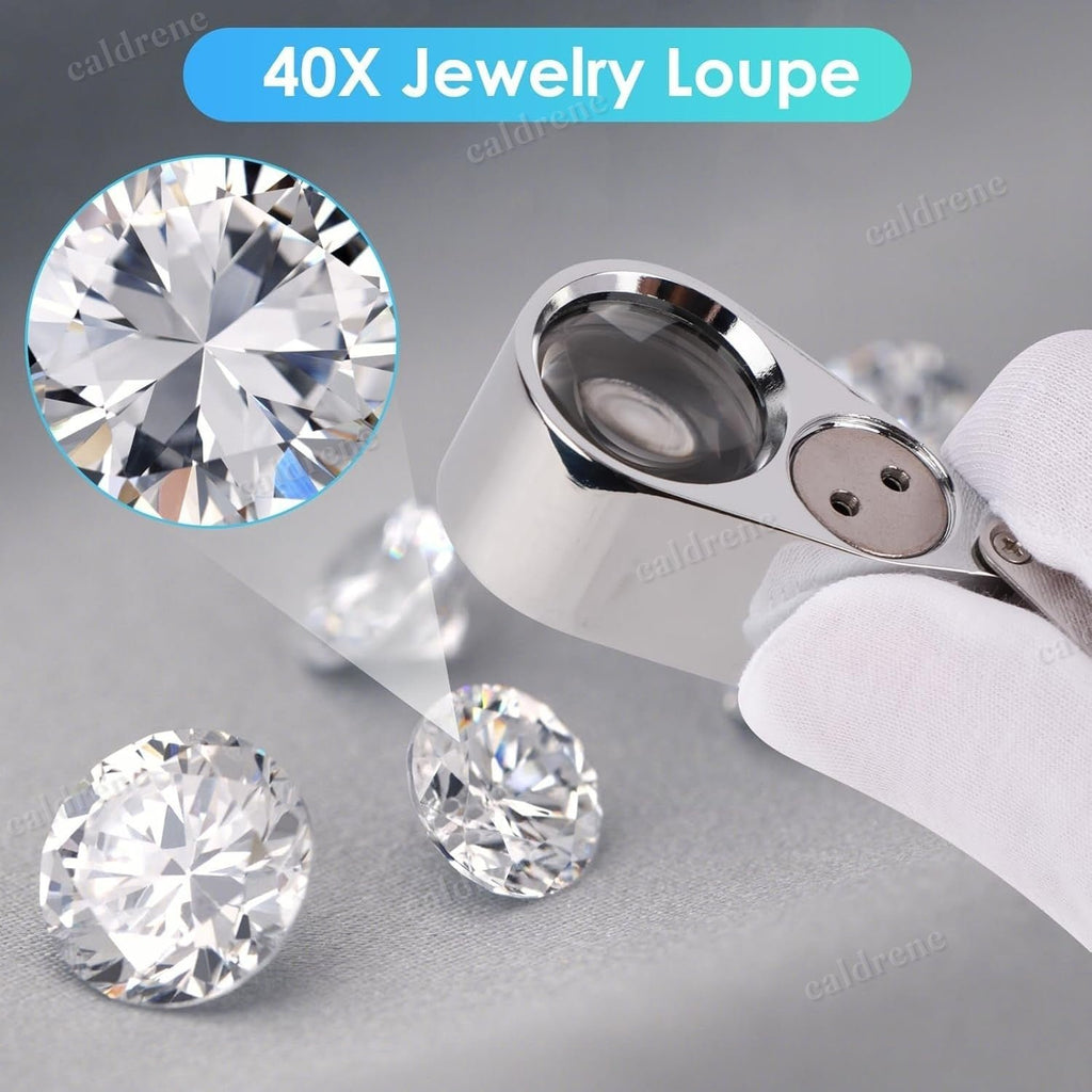 40X Jewelers Loupe Magnifier with LED & UV Light – view 3