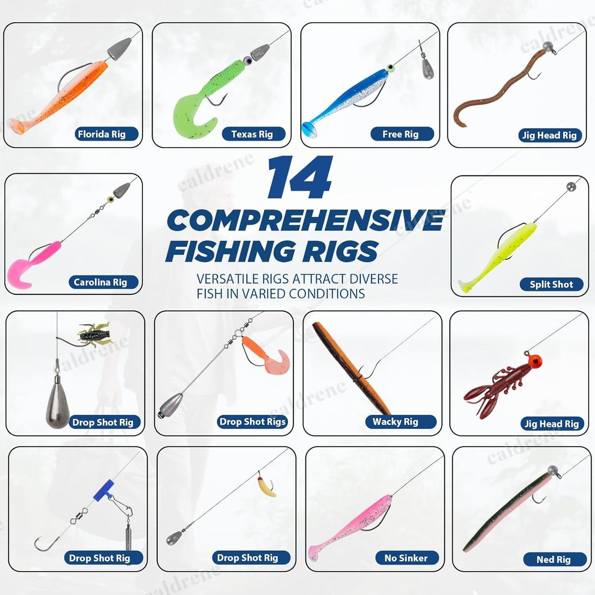 413-Piece Fishing Lure Kit with 3-Layer Tackle Box – view 3