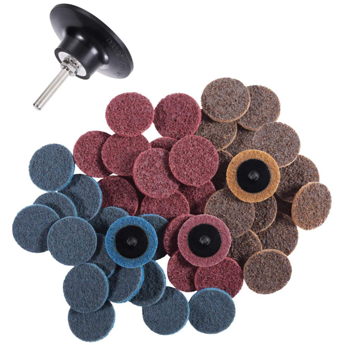 46 Piece 2 Inch Quick Change Surface Conditioning Disc Set with Holder