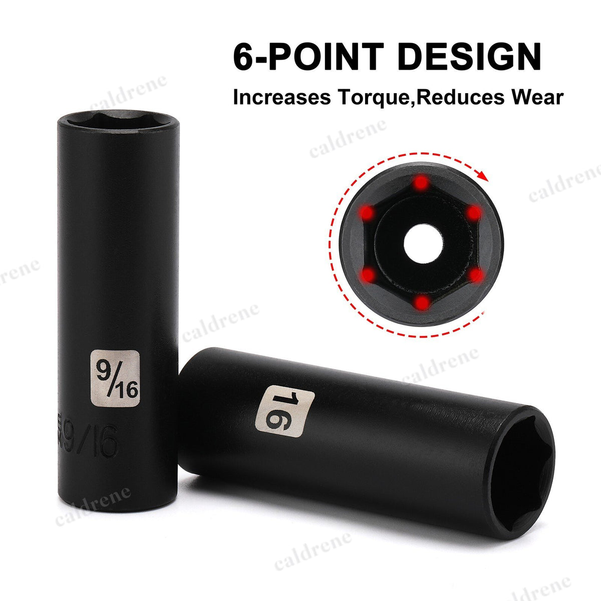 49-Piece 3/8 Drive Impact Socket Set, SAE and Metric – view 4