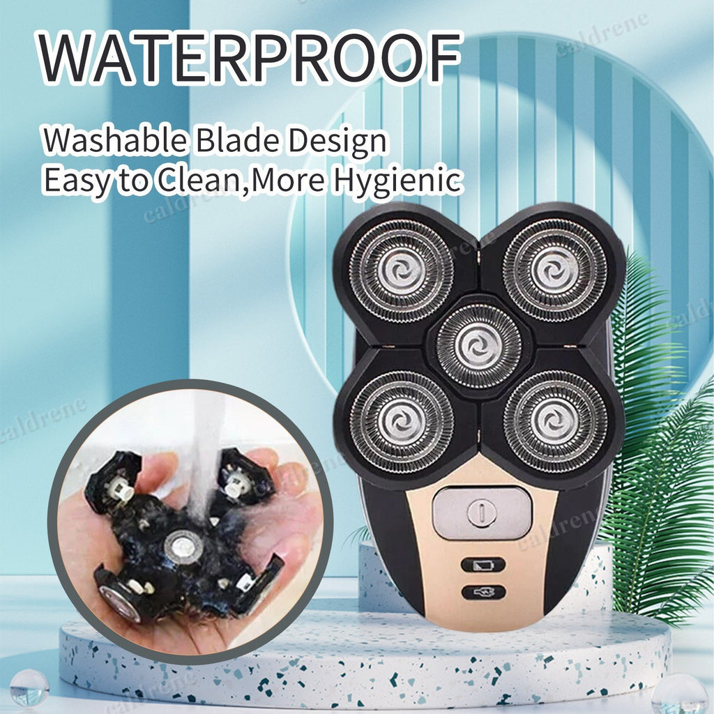 4D Rotary Electric Head Shaver and Beard Trimmer, Rechargeable – view 2