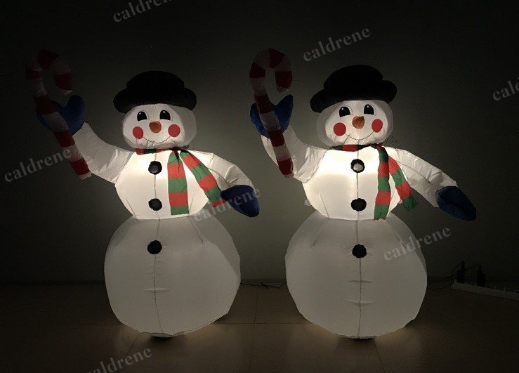4ft Candy Cane Snowman Christmas Inflatable – view 3
