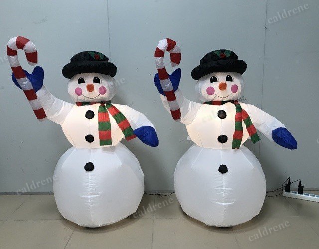 4ft Candy Cane Snowman Christmas Inflatable – view 4