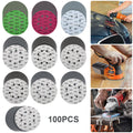 5 Inch Hook and Loop Sanding Disc Set, 100 Pieces
