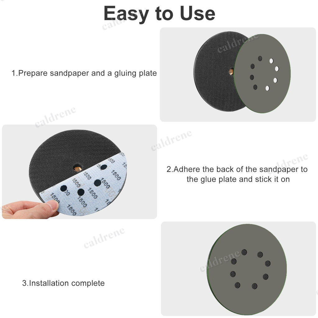 5 Inch Hook and Loop Sanding Disc Set, 100 Pieces – view 9