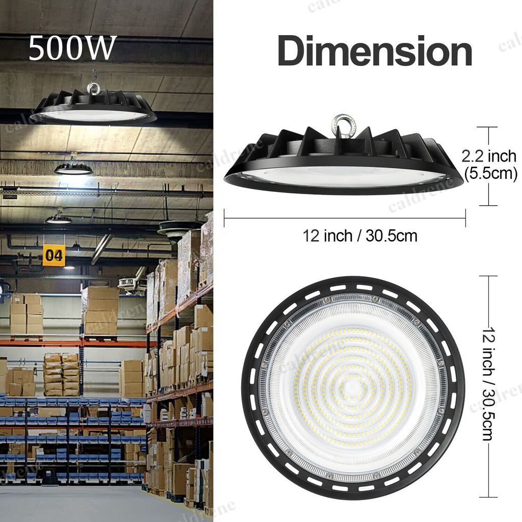 500W UFO LED High Bay Light for Garage Shop – view 2