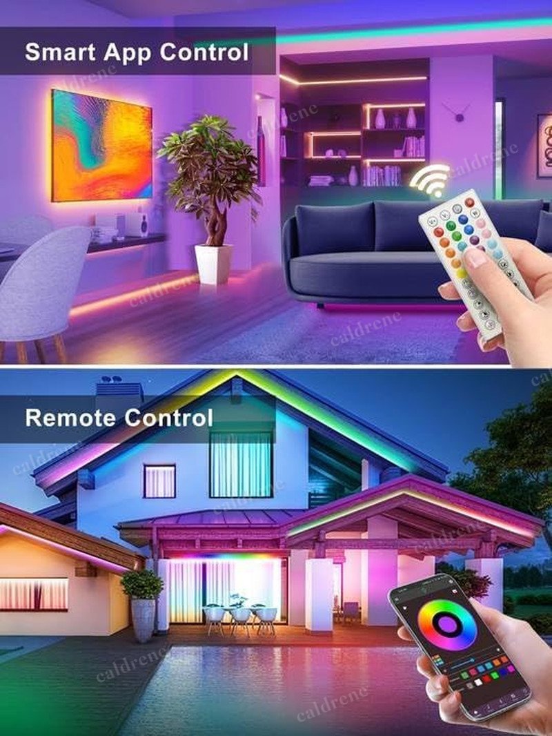 50ft RGB LED Neon Rope Lights with Remote and App – view 3