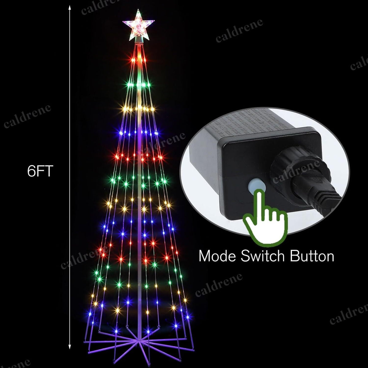 6 FT Animated LED Outdoor Christmas Tree – view 2
