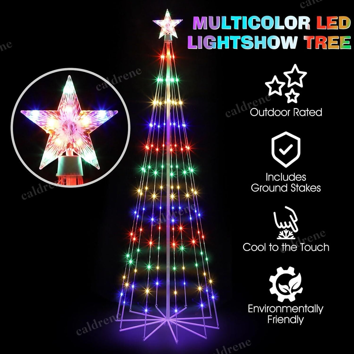 6 FT Animated LED Outdoor Christmas Tree – view 3