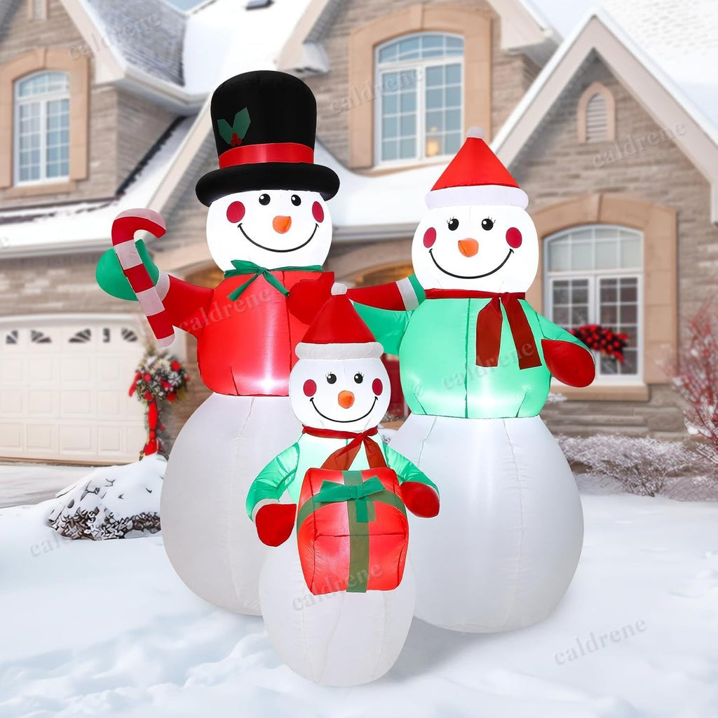 6 FT LED Lighted Inflatable Snowman Family – view 9