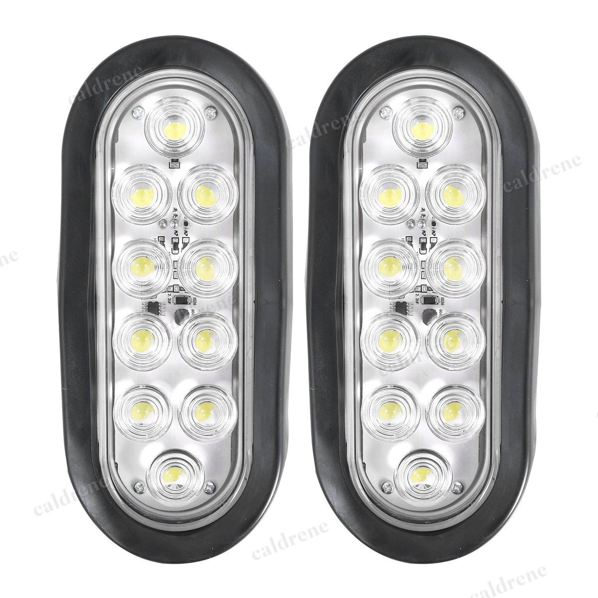 6 Inch Oval White LED Trailer Reverse Backup Lights, 2 Pack – view 3