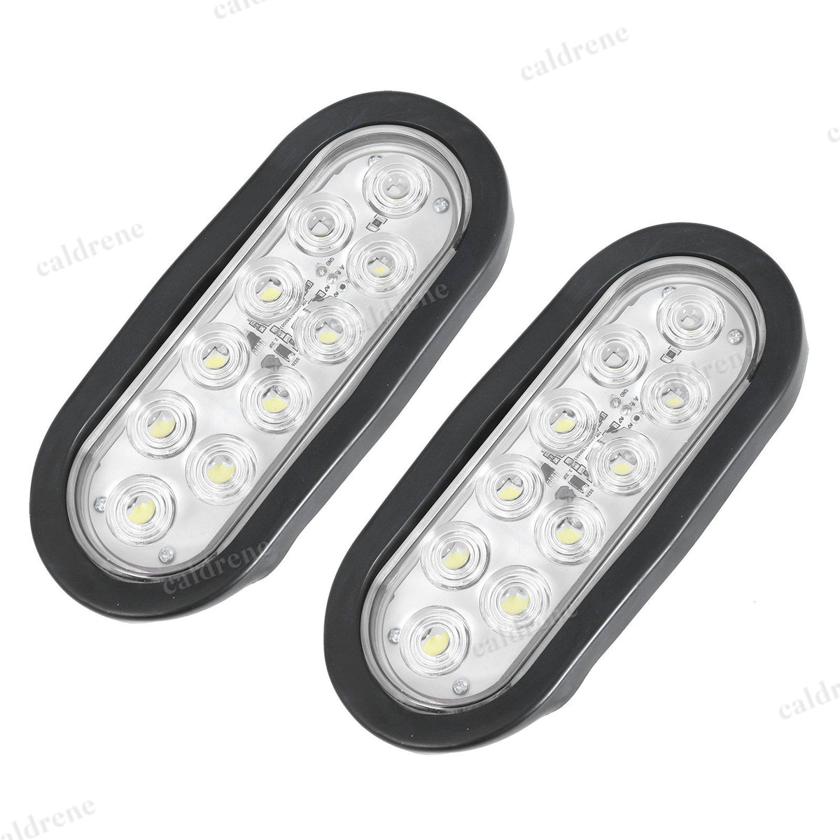 6 Inch Oval White LED Trailer Reverse Backup Lights, 2 Pack – view 5