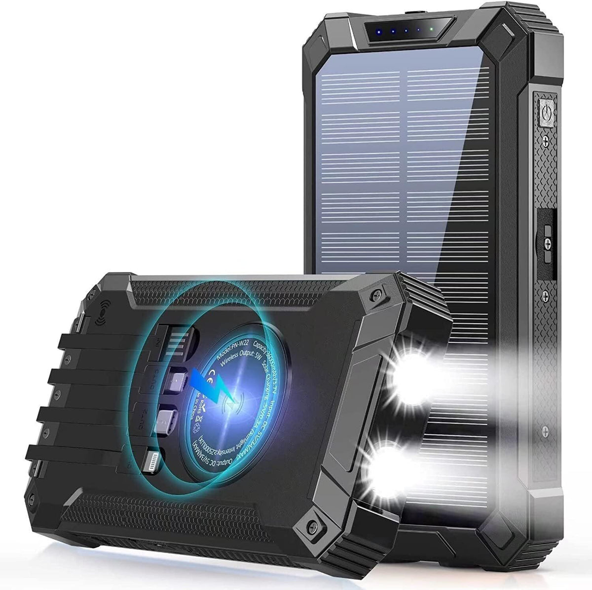 60000mAh Solar Power Bank with Wireless Fast Charging