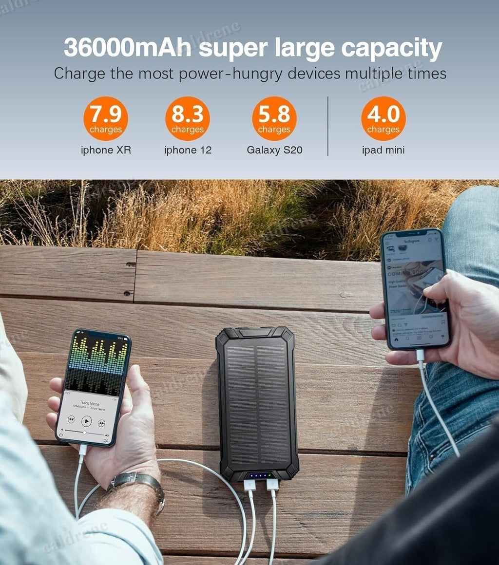 60000mAh Solar Power Bank with Wireless Fast Charging – view 4