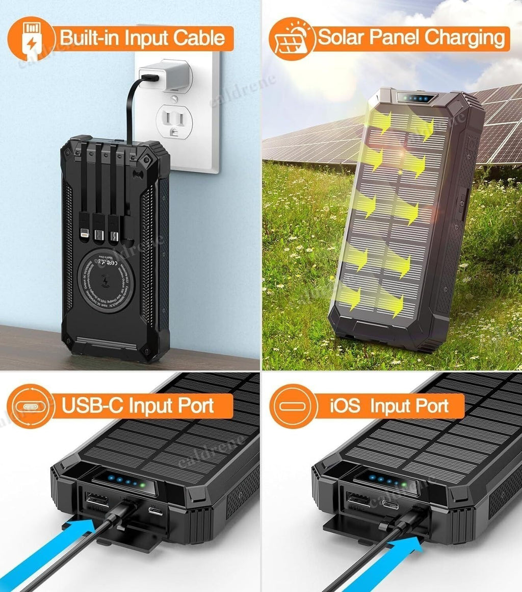60000mAh Solar Power Bank with Wireless Fast Charging – view 5