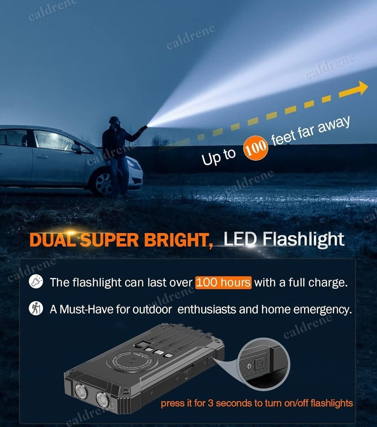 60000mAh Solar Power Bank with Wireless Fast Charging – view 6