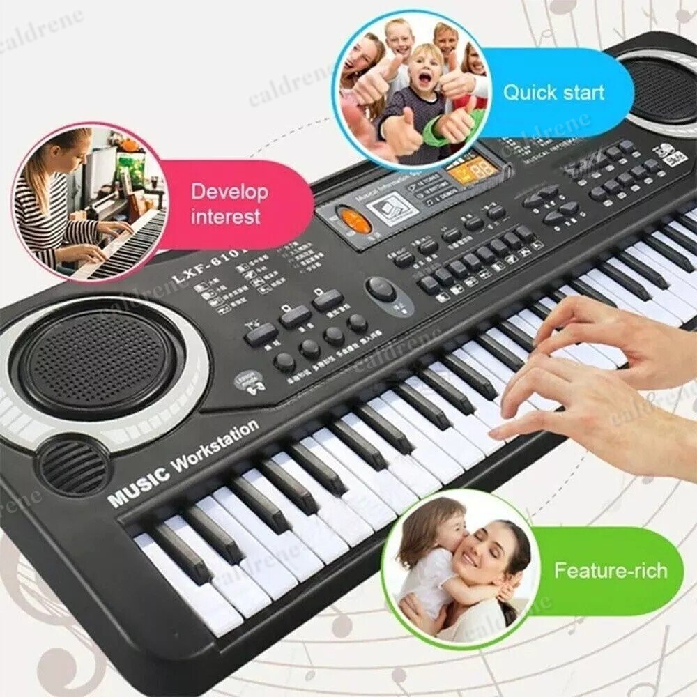 61-Key Kids Electronic Keyboard with Mic – view 2