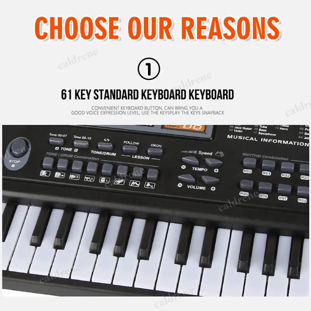 61-Key Kids Electronic Keyboard with Mic – view 7