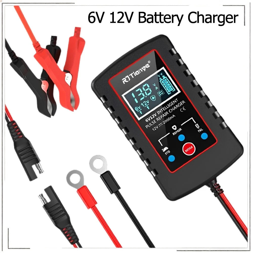 6V 12V Automatic Battery Charger Maintainer Trickle Float