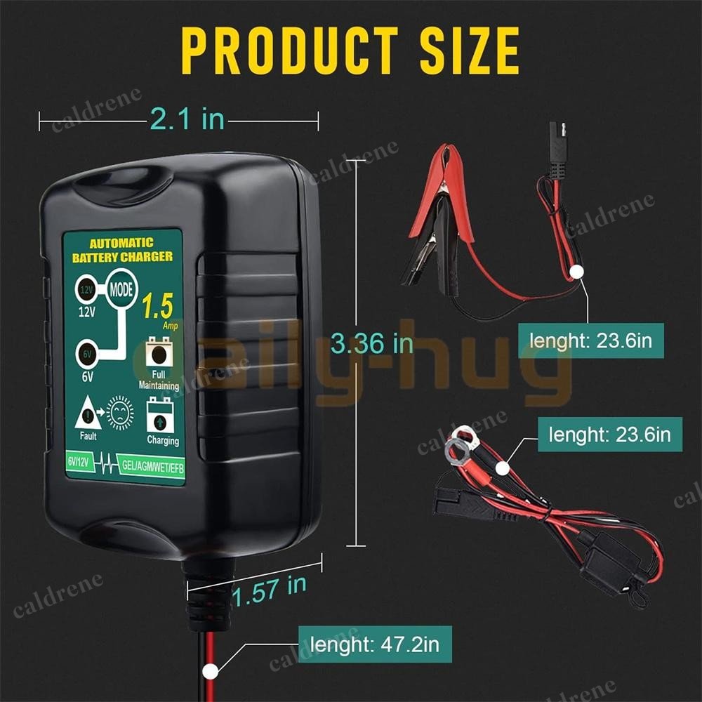 6V 12V Automatic Battery Charger Maintainer Trickle Float, 4 Pack – view 2
