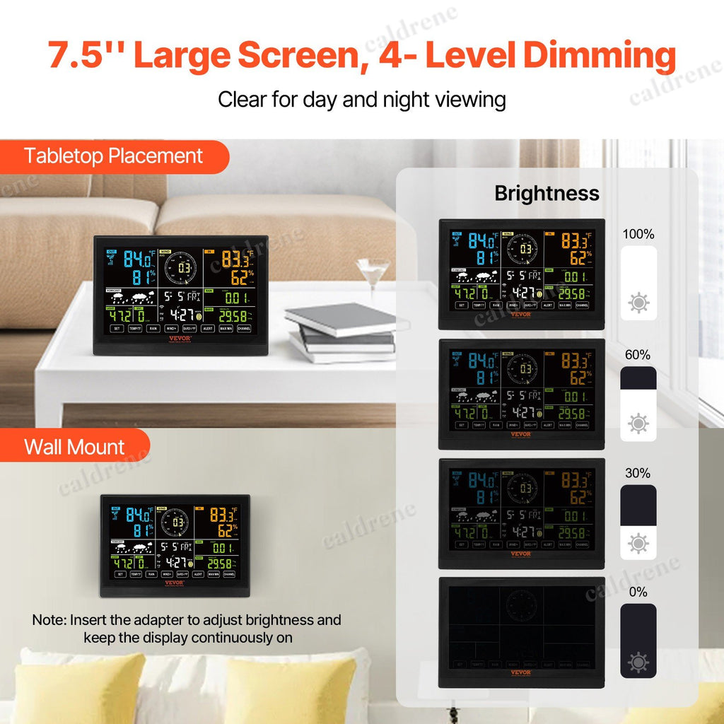 7-in-1 WiFi Weather Station with 7.5 Inch Color Display – view 5
