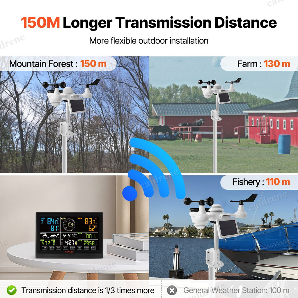 7-in-1 WiFi Weather Station with 7.5 Inch Color Display – view 6
