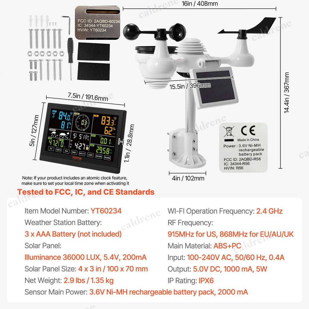 7-in-1 WiFi Weather Station with 7.5 Inch Color Display – view 7