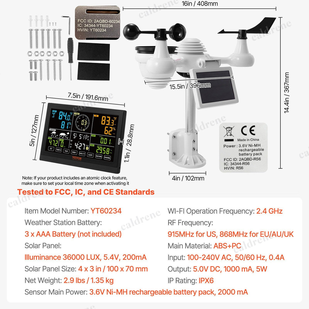 7-in-1 WiFi Weather Station with 7.5 Inch Color Display – view 7