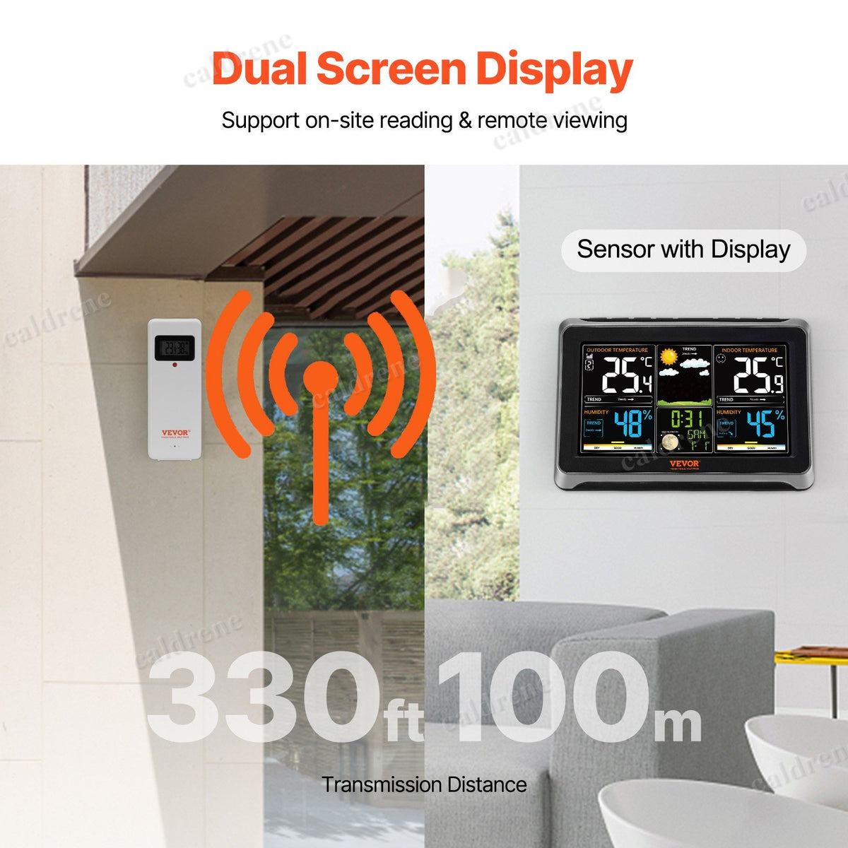 7-in-1 Wireless Weather Station with Atomic Clock – view 6