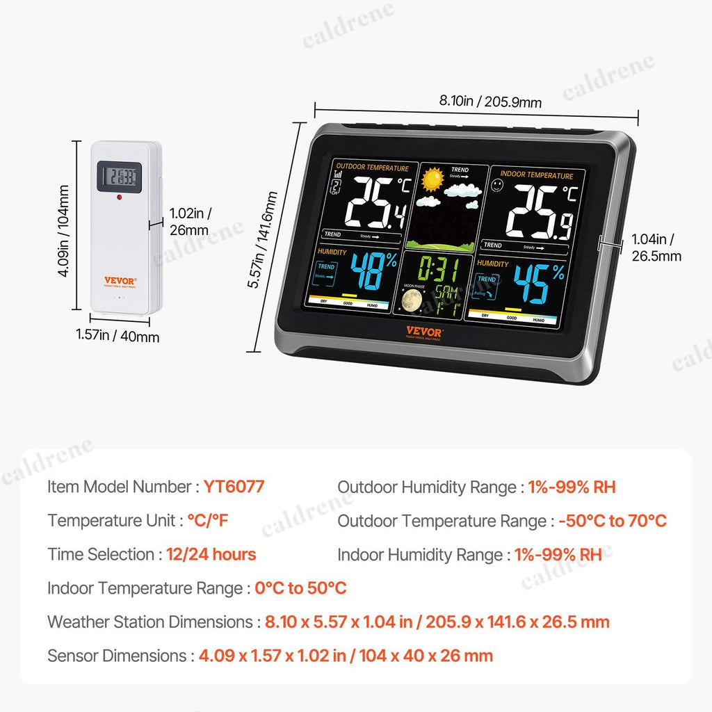 7-in-1 Wireless Weather Station with Atomic Clock – view 7
