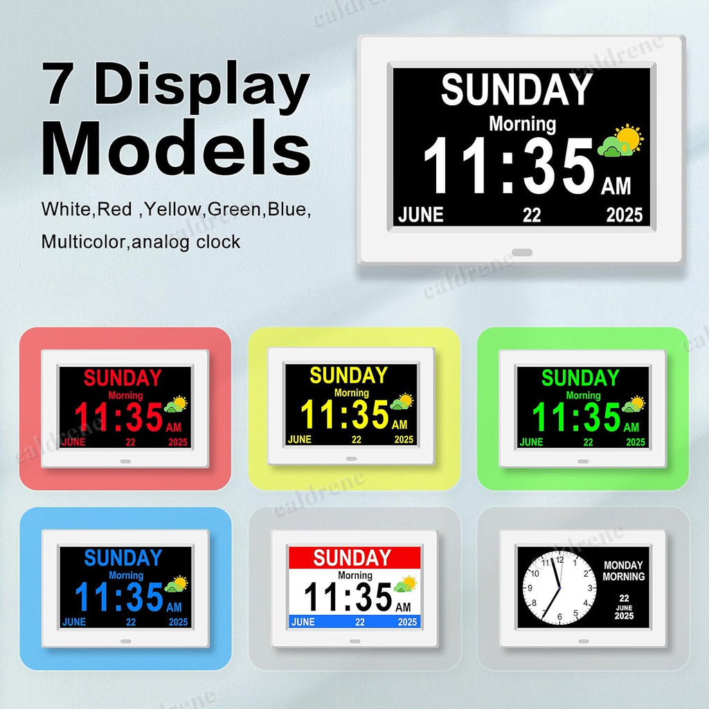 7-Inch Digital Day and Date Calendar Clock for Seniors – view 3