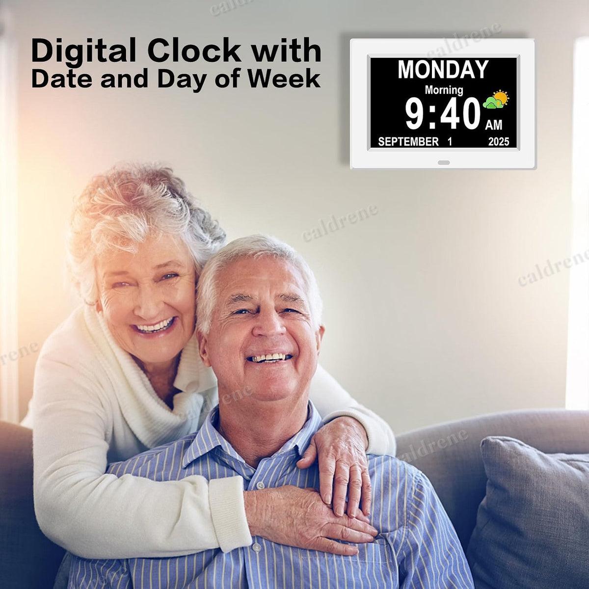 7-Inch Digital Day and Date Calendar Clock for Seniors – view 7