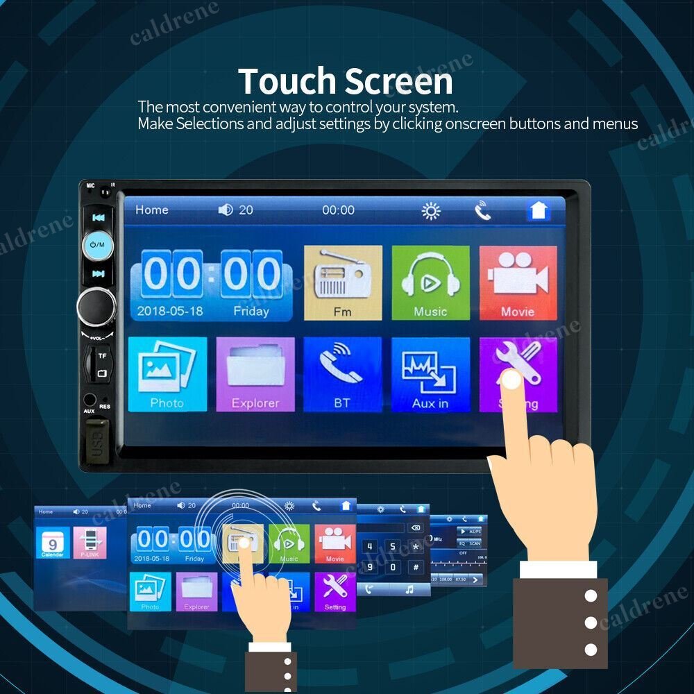 7 Inch Double DIN Bluetooth Car Stereo with Camera – view 4