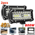 7 Inch LED Work Light Bar Flood Spot Pods, 2 Pack