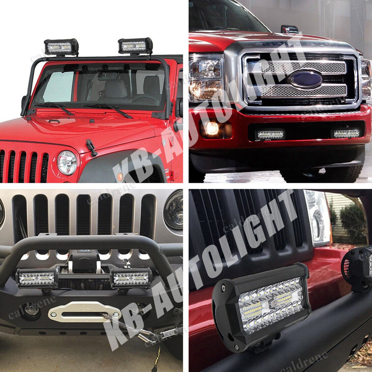 7 Inch LED Work Light Bar Flood Spot Pods, 2 Pack – view 10