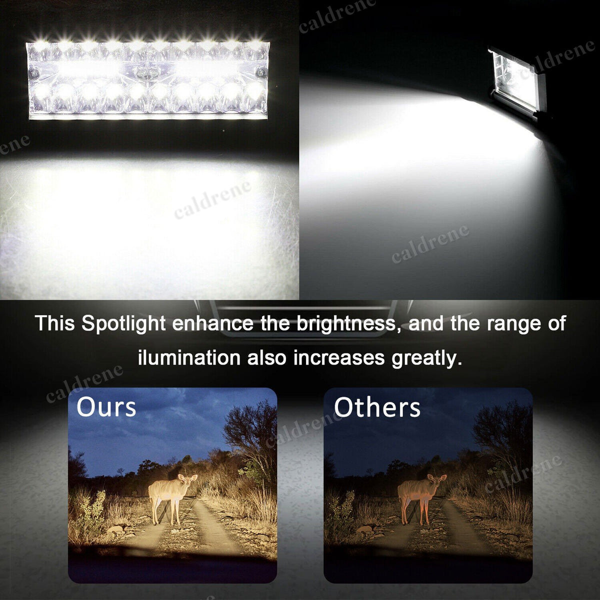 7 Inch LED Work Light Bar Flood Spot Pods, 2 Pack – view 3