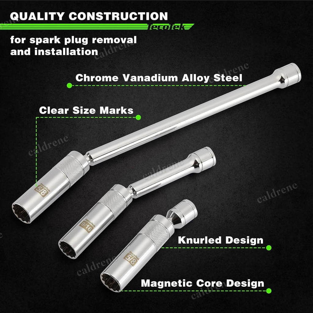 7 Piece 3/8 Drive Magnetic Swivel Spark Plug Socket Set – view 3