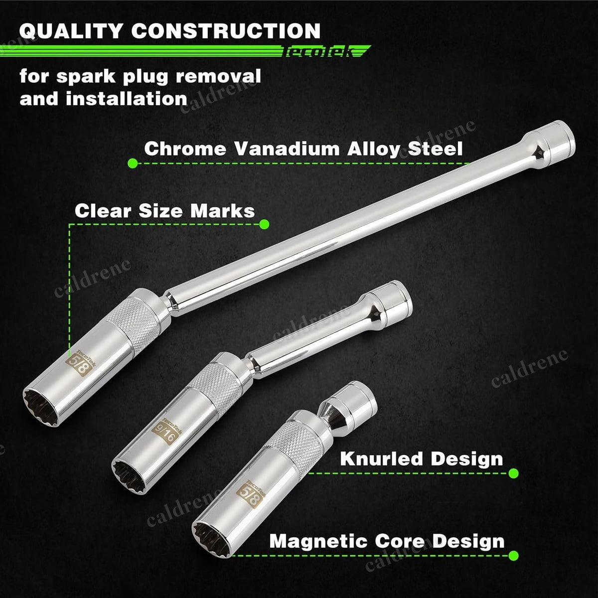 7 Piece 3/8 Drive Magnetic Swivel Spark Plug Socket Set – view 3