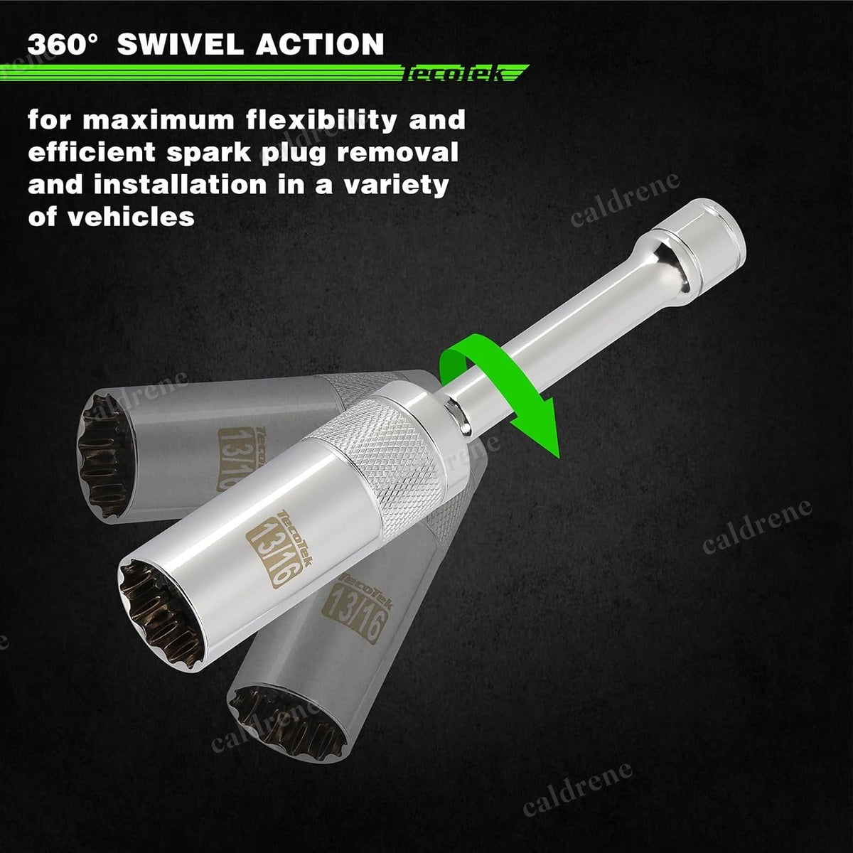 7 Piece 3/8 Drive Magnetic Swivel Spark Plug Socket Set – view 6