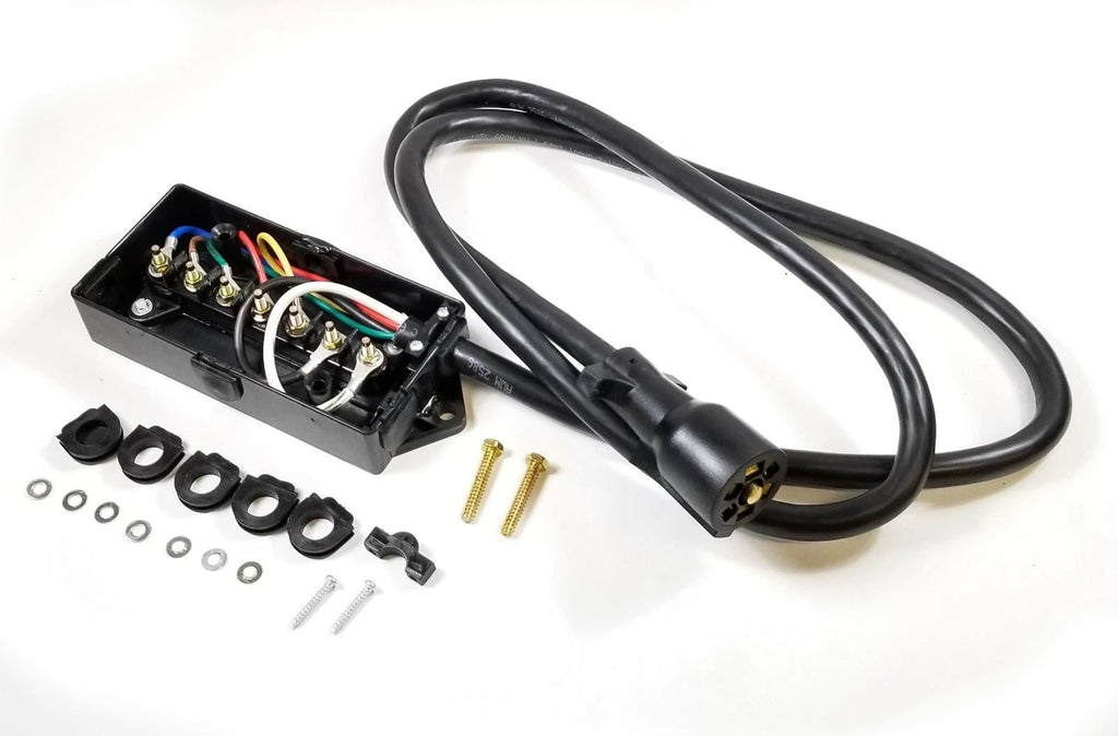 7-Way Pre-Wired Trailer Cord with Junction Box, 6 ft