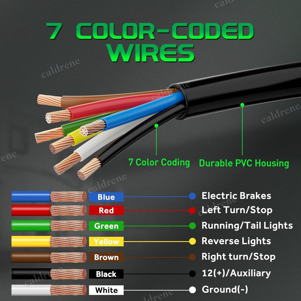 7-Way Trailer Plug Weatherproof Wiring Harness Connector – view 3