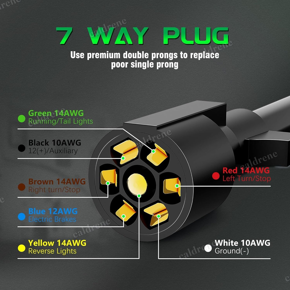 7-Way Trailer Plug Weatherproof Wiring Harness Connector – view 4